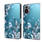For Xiaomi Redmi Note 10 4G Crystal 3D Shockproof Protective Leather Phone Case(Plum Flower) - 1