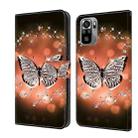 For Xiaomi Redmi Note 10 4G Crystal 3D Shockproof Protective Leather Phone Case(Crystal Butterfly) - 1