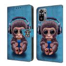 For Xiaomi Redmi Note 10 4G Crystal 3D Shockproof Protective Leather Phone Case(Orangutan) - 1