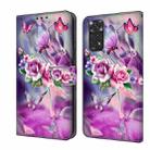 For Xiaomi Redmi Note 11 Global Crystal 3D Shockproof Protective Leather Phone Case(Butterfly) - 1