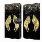 For Xiaomi Redmi Note 11 Global Crystal 3D Shockproof Protective Leather Phone Case(Golden Wings) - 1