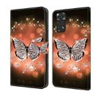 For Xiaomi Redmi Note 11 Global Crystal 3D Shockproof Protective Leather Phone Case(Crystal Butterfly) - 1