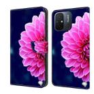 For Xiaomi Redmi 11A 4G / Redmi 12C Global Crystal 3D Shockproof Protective Leather Phone Case(Pink Petals) - 1