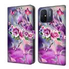 For Xiaomi Redmi 11A 4G / Redmi 12C Global Crystal 3D Shockproof Protective Leather Phone Case(Butterfly) - 1