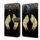 For Xiaomi Redmi 11A 4G / Redmi 12C Global Crystal 3D Shockproof Protective Leather Phone Case(Golden Wings) - 1