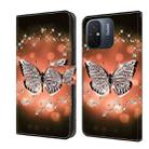 For Xiaomi Redmi 11A 4G / Redmi 12C Global Crystal 3D Shockproof Protective Leather Phone Case(Crystal Butterfly) - 1