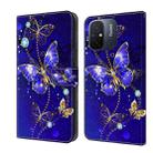 For Xiaomi Redmi 11A 4G / Redmi 12C Global Crystal 3D Shockproof Protective Leather Phone Case(Diamond Butterfly) - 1