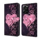 For Xiaomi Redmi Note 12 Pro Global Crystal 3D Shockproof Protective Leather Phone Case(Lace Love) - 1