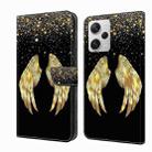 For Xiaomi Redmi Note 12 Pro+ Crystal 3D Shockproof Protective Leather Phone Case(Golden Wings) - 1