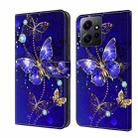 For Xiaomi Redmi Note 12 4G Crystal 3D Shockproof Protective Leather Phone Case(Diamond Butterfly) - 1