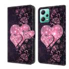For Xiaomi Redmi Note 12 5G Global / Poco X5 Crystal 3D Shockproof Protective Leather Phone Case(Lace Love) - 1