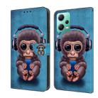 For Xiaomi Redmi Note 12 5G Global / Poco X5 Crystal 3D Shockproof Protective Leather Phone Case(Orangutan) - 1