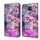 For Xiaomi Redmi Note 9 Pro Crystal 3D Shockproof Protective Leather Phone Case(Butterfly) - 1