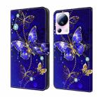 For Xiaomi 13 Lite Crystal 3D Shockproof Protective Leather Phone Case(Diamond Butterfly) - 1