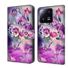 For Xiaomi 13 Pro Crystal 3D Shockproof Protective Leather Phone Case(Butterfly) - 1