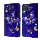 For Samsung Galaxy A12 4G / 5G Crystal 3D Shockproof Protective Leather Phone Case(Diamond Butterfly) - 1