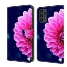 For Samsung Galaxy A13 4G / 5G / A04S Crystal 3D Shockproof Protective Leather Phone Case(Pink Petals) - 1