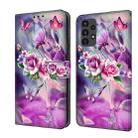 For Samsung Galaxy A13 4G / 5G / A04S Crystal 3D Shockproof Protective Leather Phone Case(Butterfly) - 1