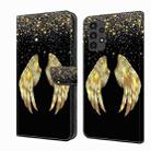 For Samsung Galaxy A13 4G / 5G / A04S Crystal 3D Shockproof Protective Leather Phone Case(Golden Wings) - 1