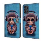 For Samsung Galaxy A13 4G / 5G / A04S Crystal 3D Shockproof Protective Leather Phone Case(Orangutan) - 1