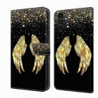 For Samsung Galaxy A14 4G / 5G Crystal 3D Shockproof Protective Leather Phone Case(Golden Wings) - 1