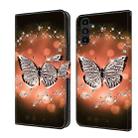 For Samsung Galaxy A14 4G / 5G Crystal 3D Shockproof Protective Leather Phone Case(Crystal Butterfly) - 1