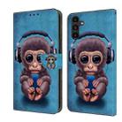 For Samsung Galaxy A14 4G / 5G Crystal 3D Shockproof Protective Leather Phone Case(Orangutan) - 1