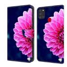 For Samsung Galaxy A21s Crystal 3D Shockproof Protective Leather Phone Case(Pink Petals) - 1
