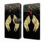 For Samsung Galaxy A21s Crystal 3D Shockproof Protective Leather Phone Case(Golden Wings) - 1