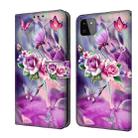 For Samsung Galaxy A22 5G Crystal 3D Shockproof Protective Leather Phone Case(Butterfly) - 1