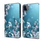 For Samsung Galaxy A22 5G Crystal 3D Shockproof Protective Leather Phone Case(Plum Flower) - 1