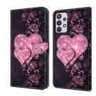 For Samsung Galaxy A32 5G Crystal 3D Shockproof Protective Leather Phone Case(Lace Love) - 1