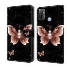 For Samsung Galaxy A33 5G Crystal 3D Shockproof Protective Leather Phone Case(Pink Diamond Butterfly) - 1