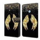 For Samsung Galaxy A33 5G Crystal 3D Shockproof Protective Leather Phone Case(Golden Wings) - 1