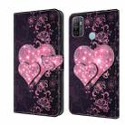 For Samsung Galaxy A33 5G Crystal 3D Shockproof Protective Leather Phone Case(Lace Love) - 1