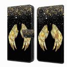 For Samsung Galaxy A34 5G Crystal 3D Shockproof Protective Leather Phone Case(Golden Wings) - 1