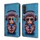 For Samsung Galaxy A34 5G Crystal 3D Shockproof Protective Leather Phone Case(Orangutan) - 1