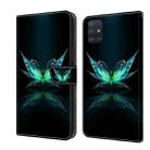 For Samsung Galaxy A51 4G Crystal 3D Shockproof Protective Leather Phone Case(Reflection Dutterfly) - 1