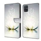 For Samsung Galaxy A51 4G Crystal 3D Shockproof Protective Leather Phone Case(Light Lotus) - 1