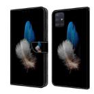 For Samsung Galaxy A51 4G Crystal 3D Shockproof Protective Leather Phone Case(Two Branches) - 1