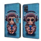 For Samsung Galaxy A51 4G Crystal 3D Shockproof Protective Leather Phone Case(Orangutan) - 1