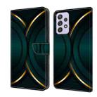 For Samsung Galaxy A52 / A52s 5G Crystal 3D Shockproof Protective Leather Phone Case(Gold Outline) - 1
