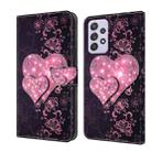 For Samsung Galaxy A52 / A52s 5G Crystal 3D Shockproof Protective Leather Phone Case(Lace Love) - 1