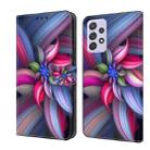For Samsung Galaxy A52 / A52s 5G Crystal 3D Shockproof Protective Leather Phone Case(Colorful Flower) - 1