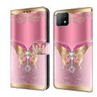 For Samsung Galaxy A53 Crystal 3D Shockproof Protective Leather Phone Case(Pink Bottom Butterfly) - 1