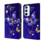 For Samsung Galaxy A54 5G Crystal 3D Shockproof Protective Leather Phone Case(Diamond Butterfly) - 1