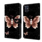 For Samsung Galaxy A71 4G Crystal 3D Shockproof Protective Leather Phone Case(Pink Diamond Butterfly) - 1