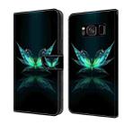 For Samsung Galaxy S8 Crystal 3D Shockproof Protective Leather Phone Case(Reflection Dutterfly) - 1