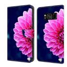 For Samsung Galaxy S8 Crystal 3D Shockproof Protective Leather Phone Case(Pink Petals) - 1