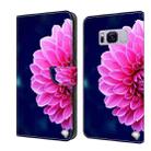 For Samsung Galaxy S8+ Crystal 3D Shockproof Protective Leather Phone Case(Pink Petals) - 1
